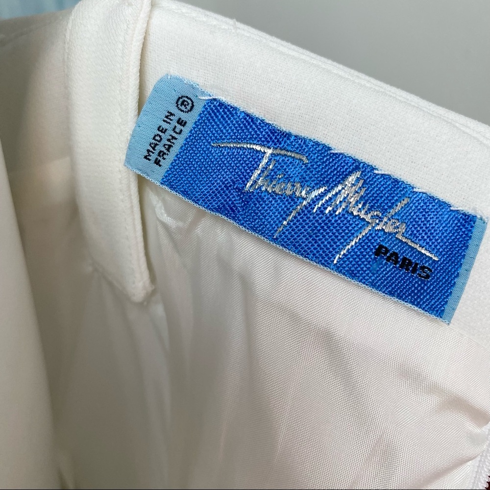 THIERRY MUGLER Iconic Vintage White Bandeau Sheath Dress - Picture 10 of 12